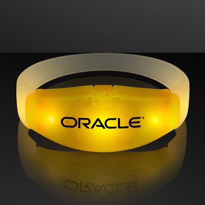 Yellow LED Steady Illumination Stretch Bracelet - PRINTED
