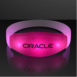 Pink LED Steady Illumination Stretch Bracelet - PRINTED